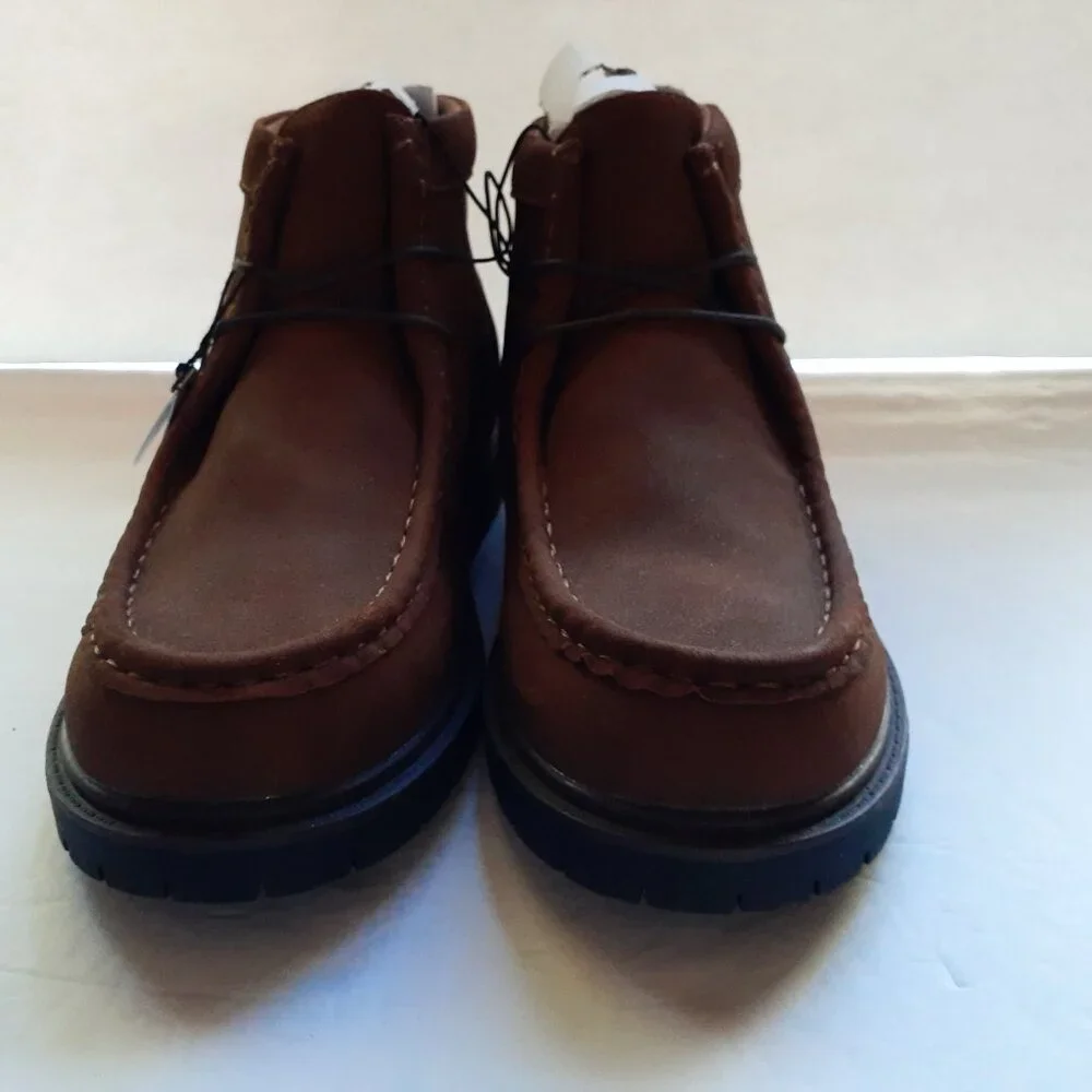 Sonoma Boys Boots Brown Faux Suede Mock Toe Size 6 New
